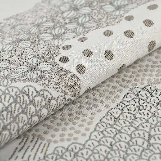 Jacquardstoff 145 cm Leinen Ecru Hokkaido - Aktionspreis