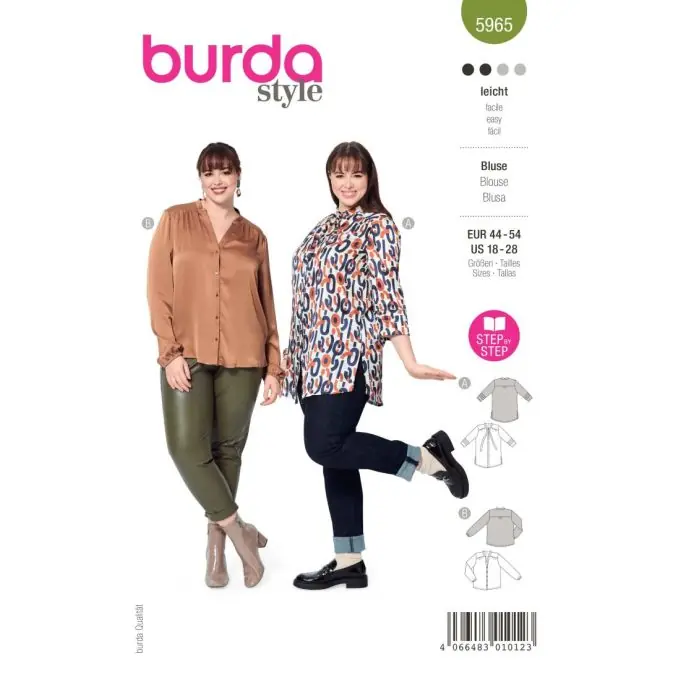 Begrenzte Stückzahl - Schnittmuster Burda 5965 Blusen