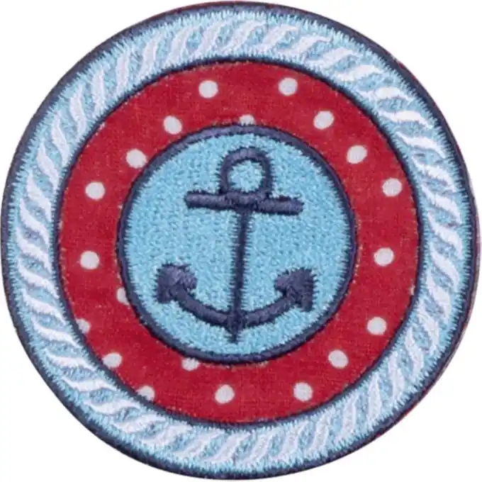 Brandneu | Marine Applikation - Himmelblau mit Meereswelt-Print
