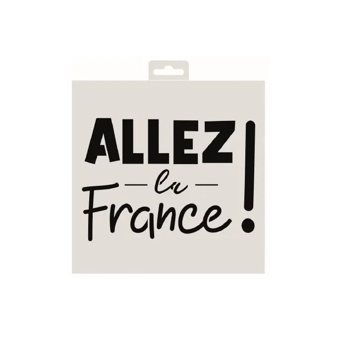 Einfache Rückgabe | Schablone Allez la France 20x20