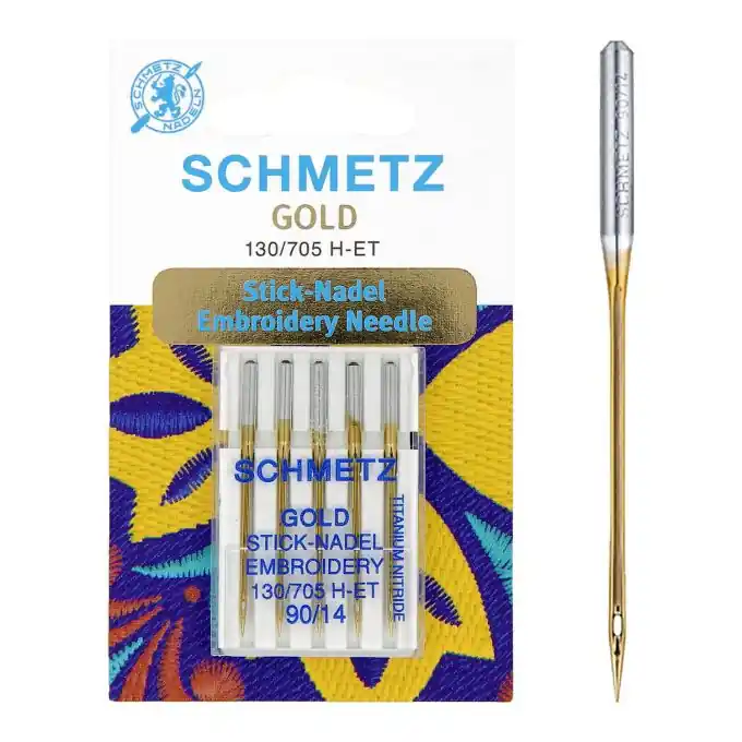 Schmetz Sticknadeln Gold Titanium 90 - 5er Pack - Preisnachlass