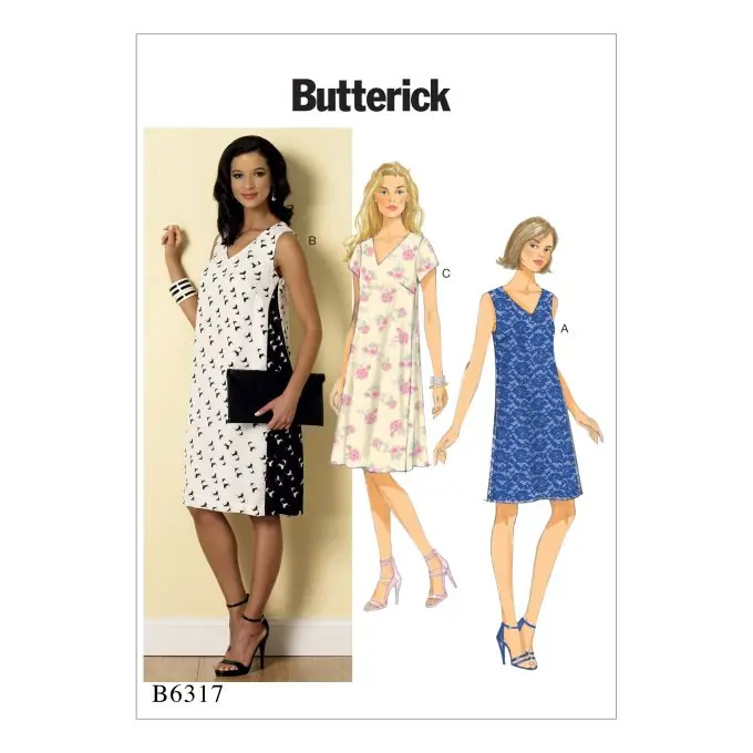 Aktion | Damenkleid Schnittmuster Butterick B6317E5 42-50 - Anfänger