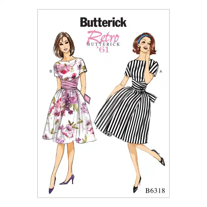 Neu im Sortiment | Butterick B6318A5 Damenkleid Schnittmuster 34-42 - Anfänger