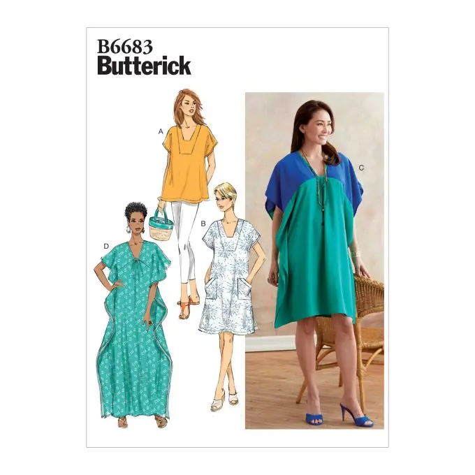 Ausverkauf - Damenbluse Schnittmuster Butterick B6683ZZ Gr. 44-52