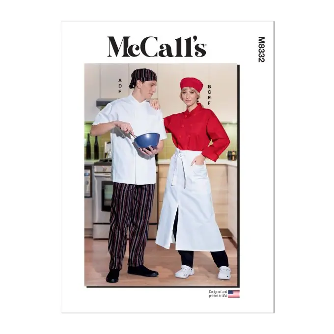 McCall‘s 8332A Schnittmuster Chef-Set 36-52 - Veste & Hose | Fast ausverkauft