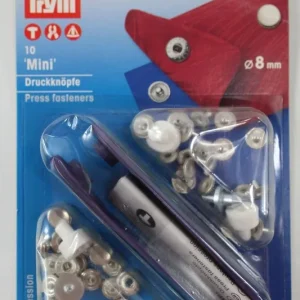 10 Mini Druckknöpfe ø 8mm silber - Geprüfte Qualität