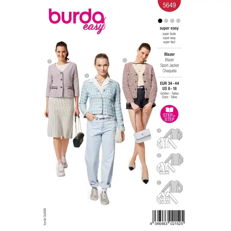 Neues Produkt | Schnittmuster Blazer, Burda 5649 Art.Nr. 5649